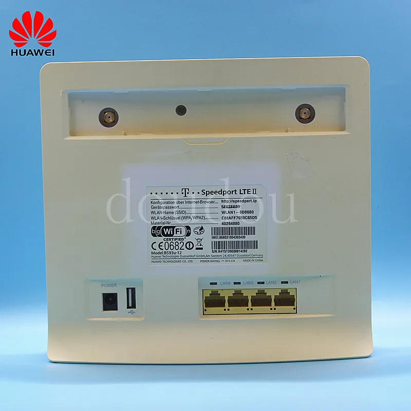 Разблокированный б/у Huawei B593u-12 B593S-12 4G LTE 100 Мбит/с CPE маршрутизатор с антенной