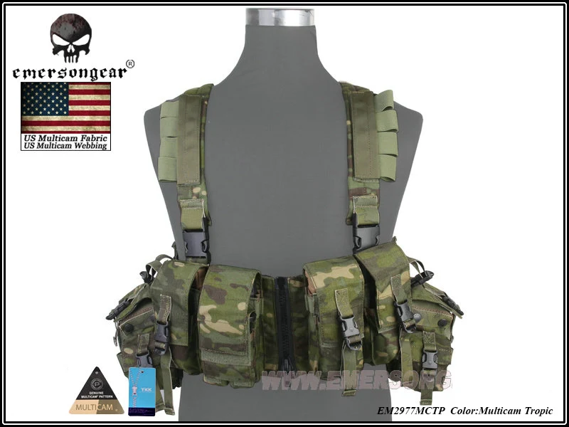 Emerson gear LBT 1961A-R нагрудная установка тактический жилет боевое снаряжение для страйкбола США нейлон Cordura EM2977 мультикам черный хаки - Цвет: MCTP