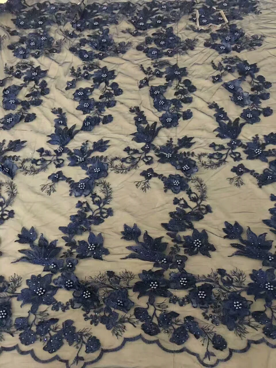 Кружевное Африканское кружево с бисером ткань высокого качества африканская 3D