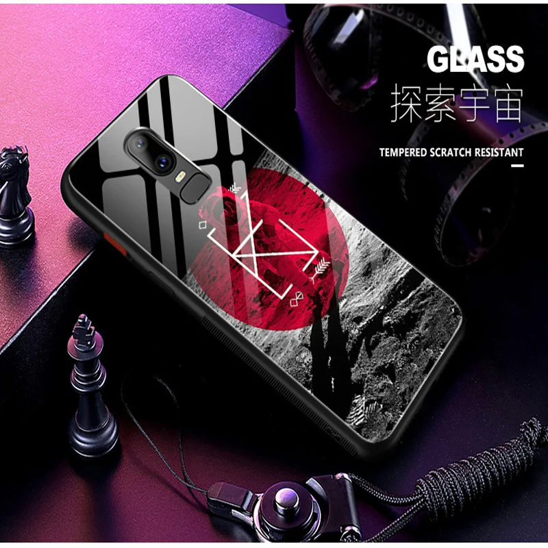 Чехол для Oneplus 6, Роскошный чехол для телефона из закаленного стекла, чехлы для Oneplus6 1+ 6 One plus 6 Capa A6000, Защитные Чехлы