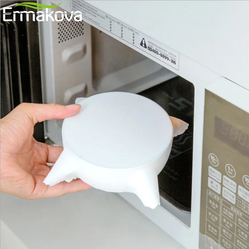 ERMAKOVA многоразовая силиконовая обертка стрейч-крышка захват пленка для сохранения свежести пищи крышка для микроволновки нагревательная крышка 23 см x 23 см