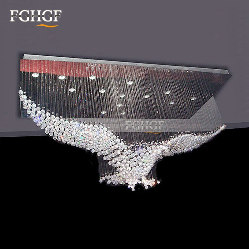 Новый дизайн Роскошная Современная хрустальная люстра светящиеся люстры Eagles Hall