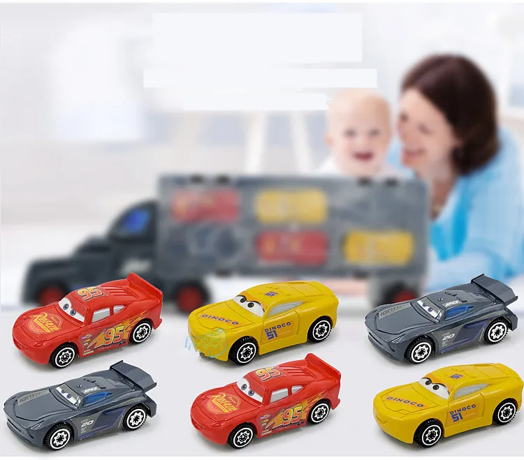 7 шт./компл. disney "тачки 3 Lightning McQueen Джексон Storm Мак дядя грузовик 1:55 литая игрушечная машинка Подарочные игрушки для детей