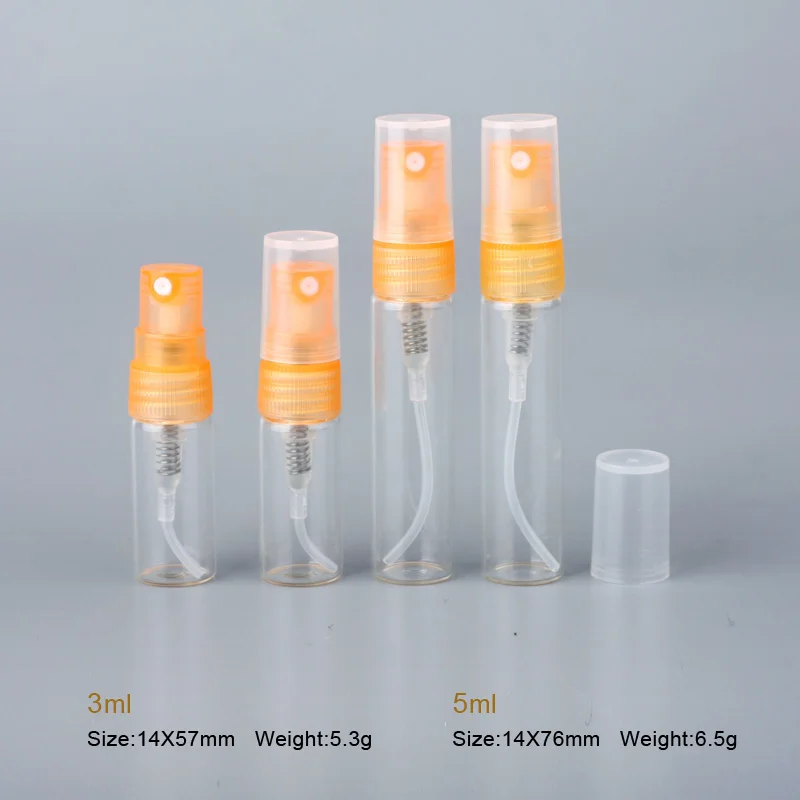100 шт./лот 3 м l 5 мл образец спрей бутылка Parfum Путешествия Духи Портативный пустой