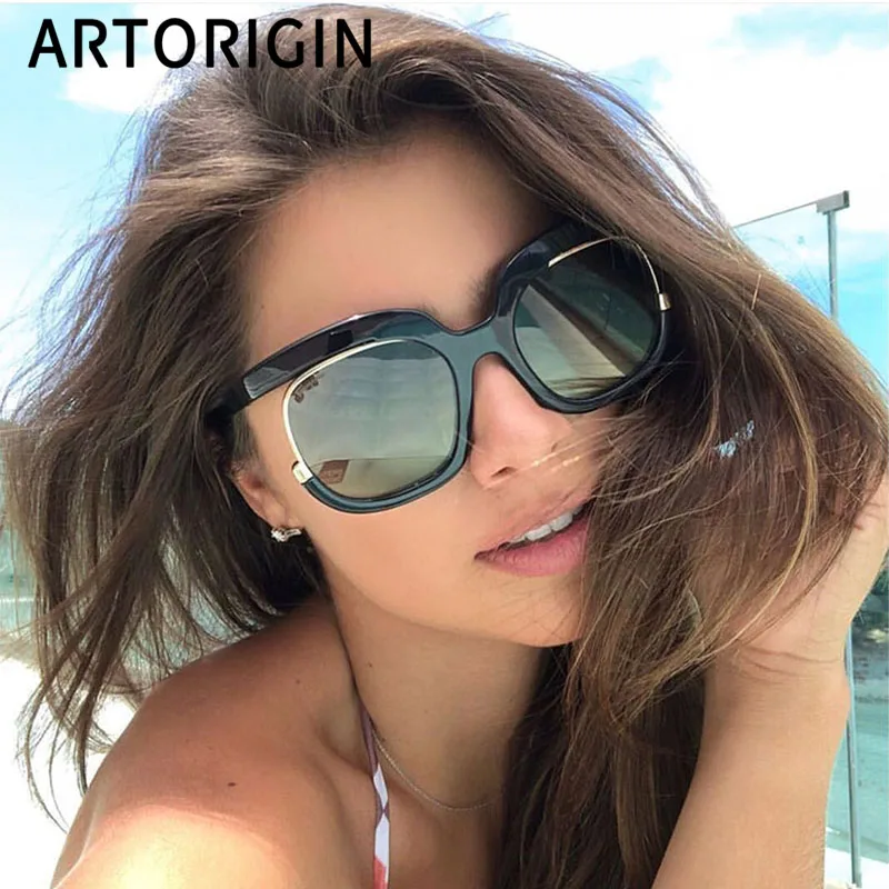 Солнцезащитные очки с градиентом женские винтажные дизайнерские Полуободковые