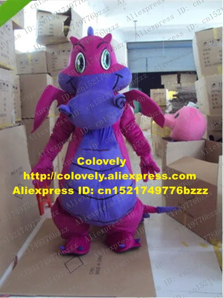 Живой Фиолетовый Синий тираннозавр динозавр костюм талисман фитодинозавра с
