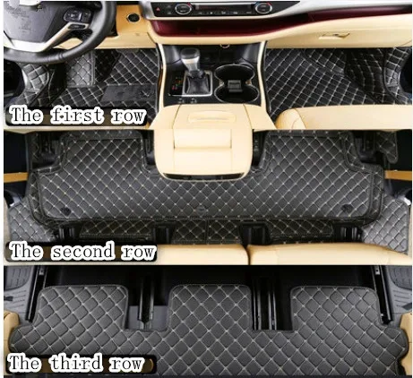 Хорошие качественные маты! Полный набор автомобильные коврики для Toyota Highlander 7