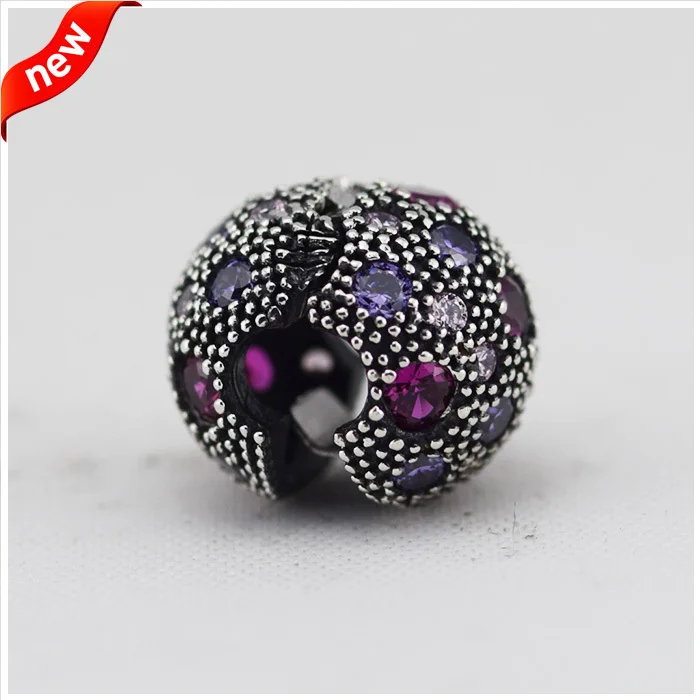 Фиолетовый космический звезды клип подвески пригодный для бандуры браслет 100%