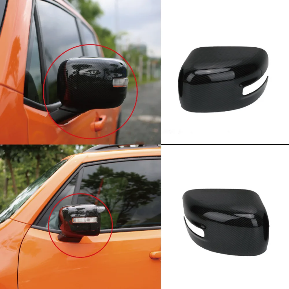 Зернистое зеркало заднего вида Jeep Renegade Latitude Sport 2015 2016 2017 2 шт.|side mirror cover|rearview covercarbon