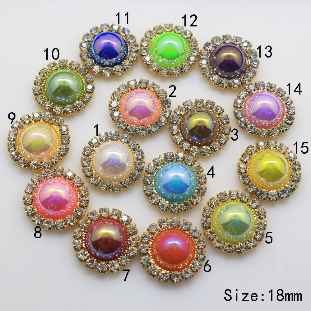Высококачественные металлические пуговицы размером 18 мм с внешней яркостью