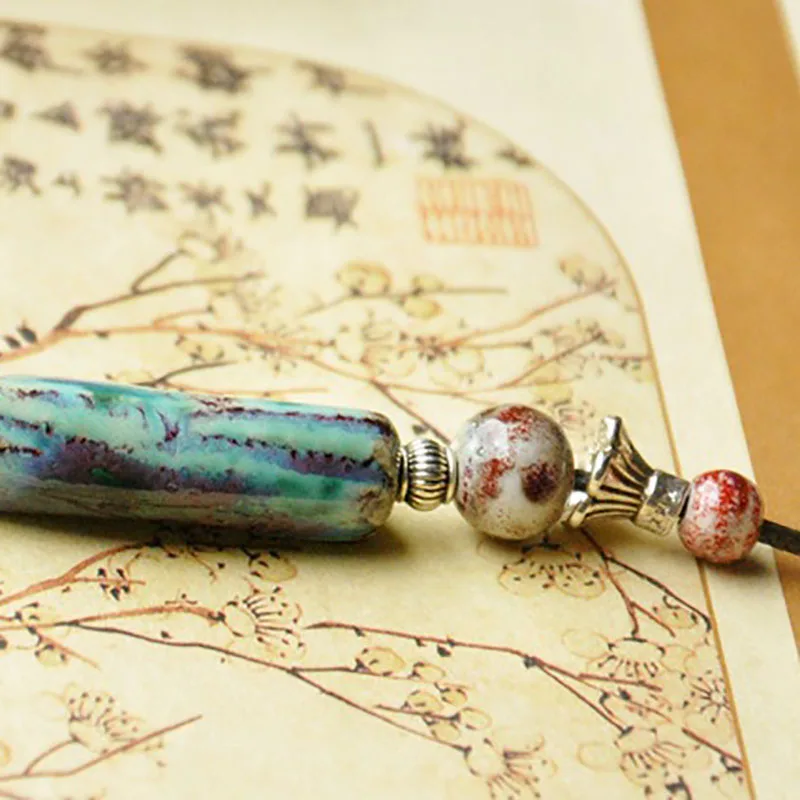 Черное плетение Веревка ожерелье керамический цвет красочные бусы чокер