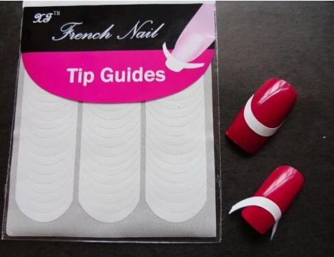 

20packs/lot Nail Decal French Nail Art Tips Creative Nail Art Form Fringe 3D Nail Stickers DIY Salon New Stencil 18 Styles