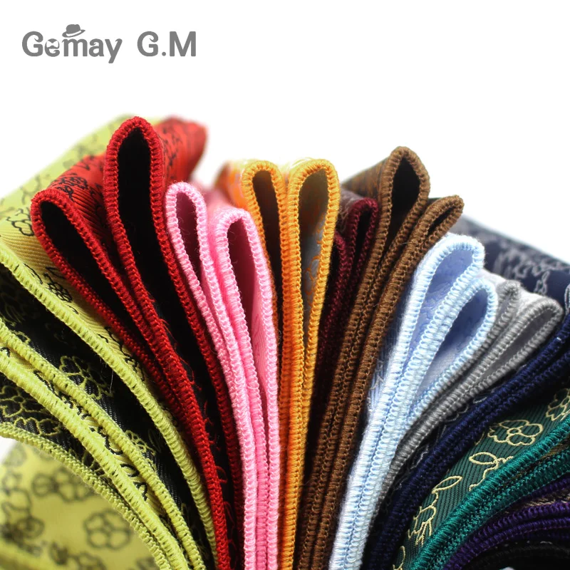 Polyester Woven Handkerchief Mens Business Suit Floral Pocket Square Hankies Classic Design Plaid Towel Hanky|design handkerchief|handkerchief