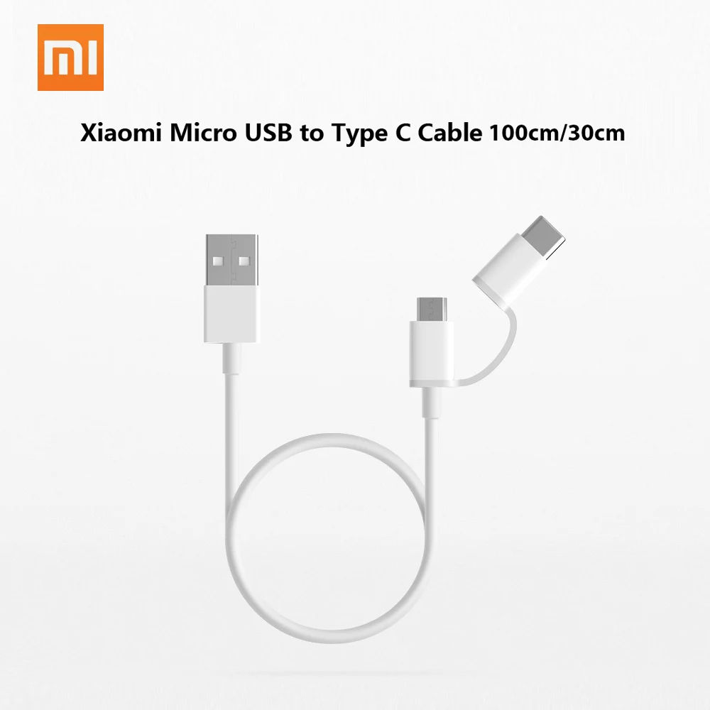 30 см 2 в 1 Сяо mi кабель mi cro Тип usb C короткие Быстрый быстрой зарядки кабель для mi powerbank 8 se A2 redmi s2 6 pro шнур