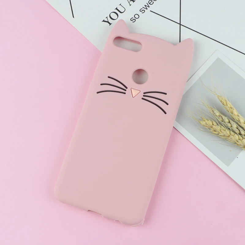 3D чехол с рисунком стежка для huawei P Smart P Smart Plus, мягкий чехол в виде кролика, чехол в виде лошади, мороженого - Цвет: HuXu Pink