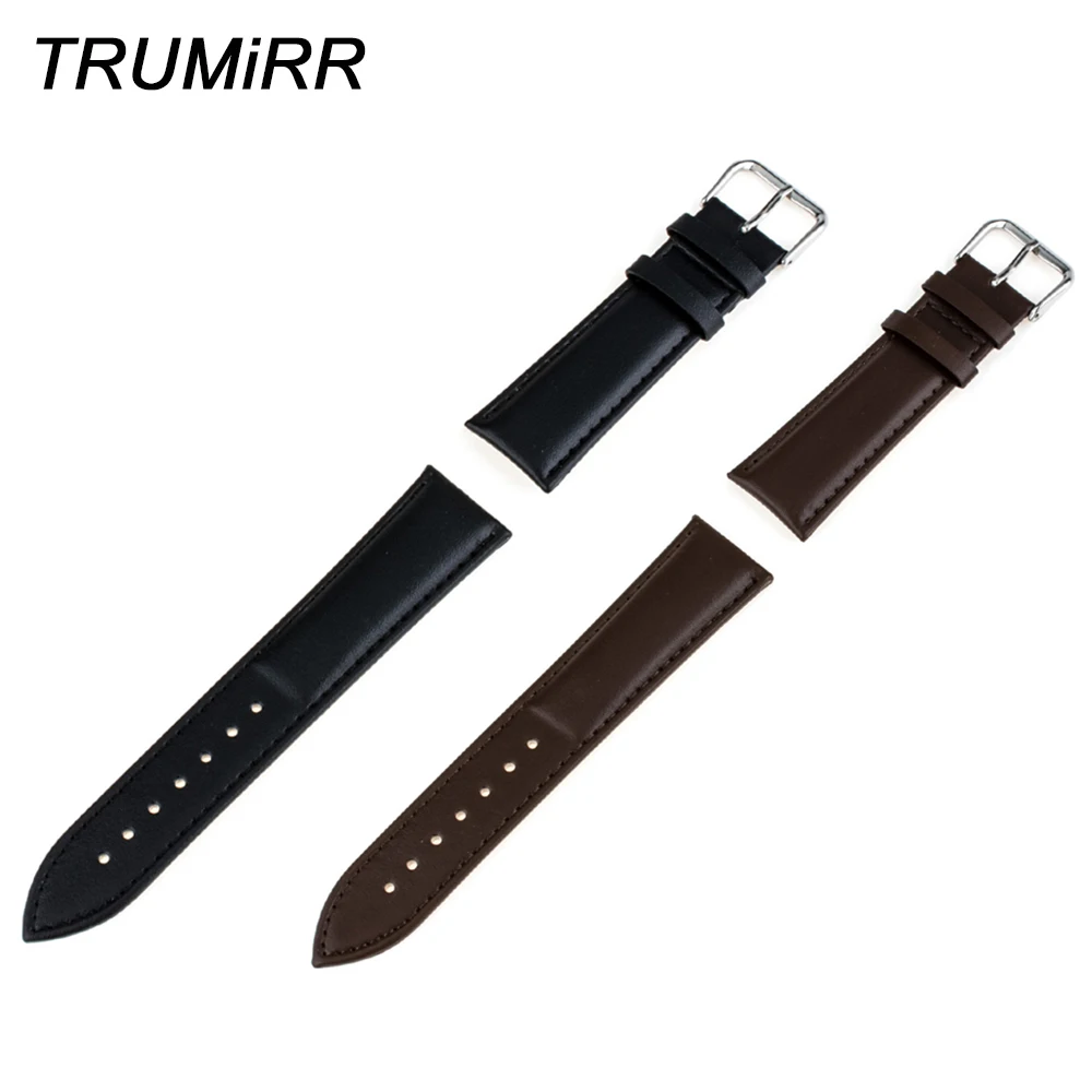 

Genuine Leather Watchband 16mm 18mm 20mm 22mm 24mm Universal Watch Band Wrist Strap Bracelet Black Brown + Tool + Spring Bars