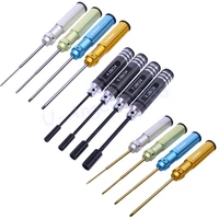 rc tools 4 pcs hex screw driver set titanium plating hardened 1 5 2 0 2 5 3 0mm screwdriver for rc helicopter boat car toys