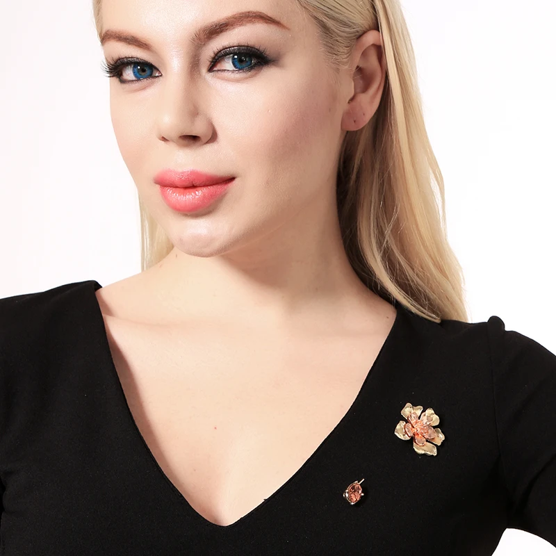 Bulk Price Glass Crystal Flower Brooch Pins 2018 New OL Lapel For Women Fashion Jewelry Kpop Accessories | Украшения и аксессуары