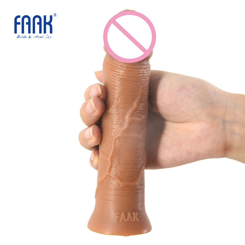 Реалистичный фаллоимитатор FAAK прозрачная текстура крови маленький пенис