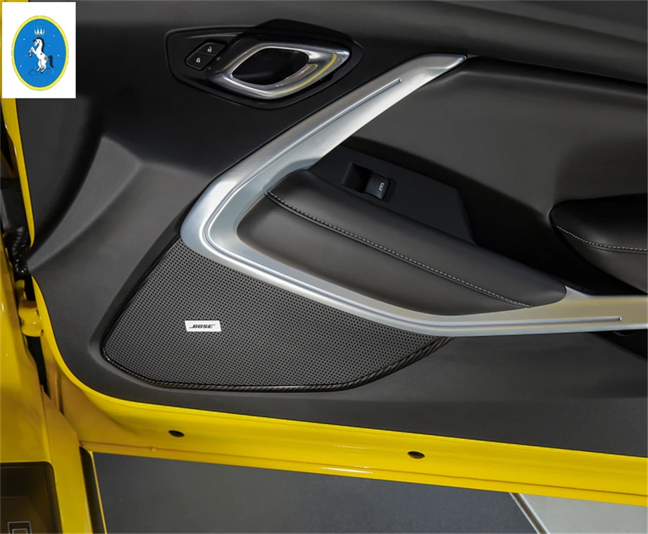 

Yimaautotrims Auto Accessory Inner Door Stereo Speaker Audio Loudspeaker Sound Cover Trim Fit For Chevrolet Camaro 2016 - 2020