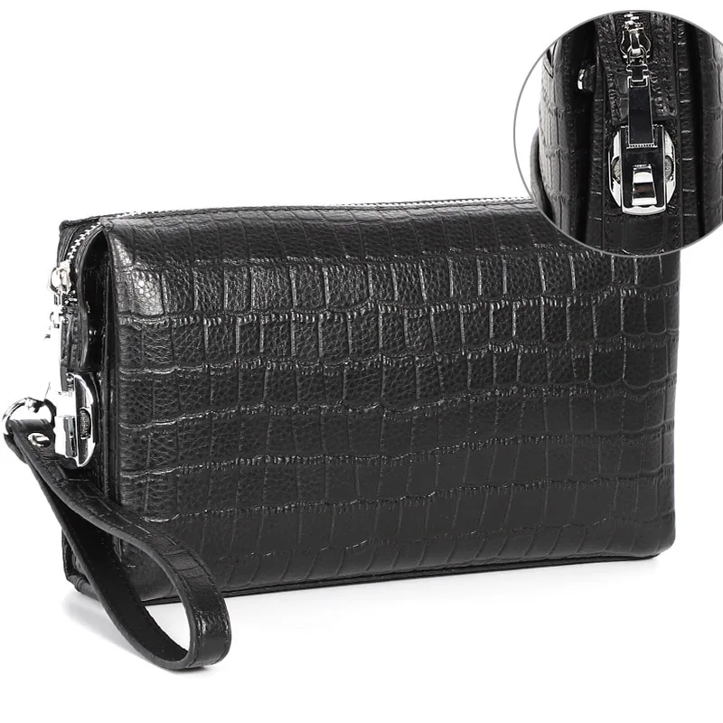 Новые модные мужские кошельки с кодовым замком Длинный кошелек из натуральной