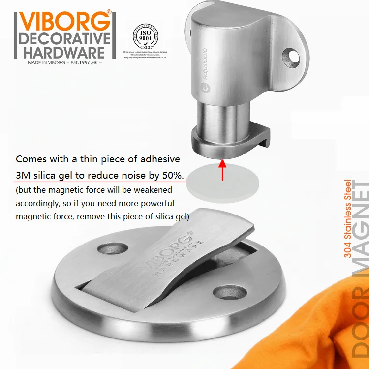 VIBORG Deluxe SUS304 нержавеющая сталь литье Регулируемый напольный мощный магнитный дверной стопор дверные стопоры дверной стоп RS-40F