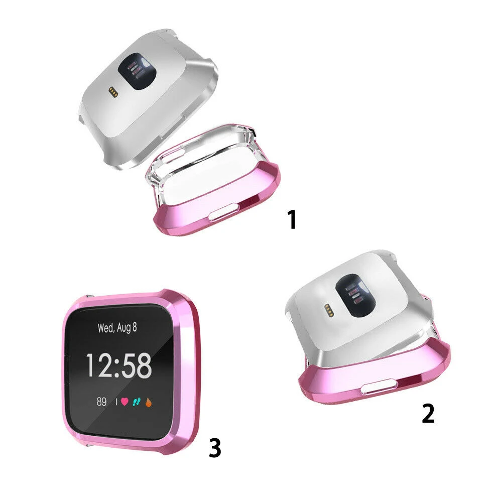 Замена для Fitbit Versa Lite Watch ТПУ полный экран протектор Защитная рамка чехол