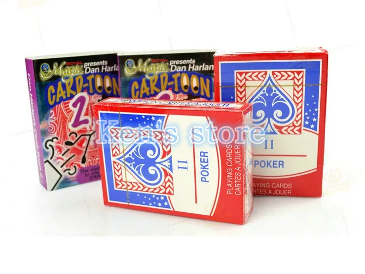 Card-toon Cartoon Magic Cards Deck v2 Playing Card Poker Close Up Tricks for Professional Magician Animation Puzzle Toys | Игрушки и