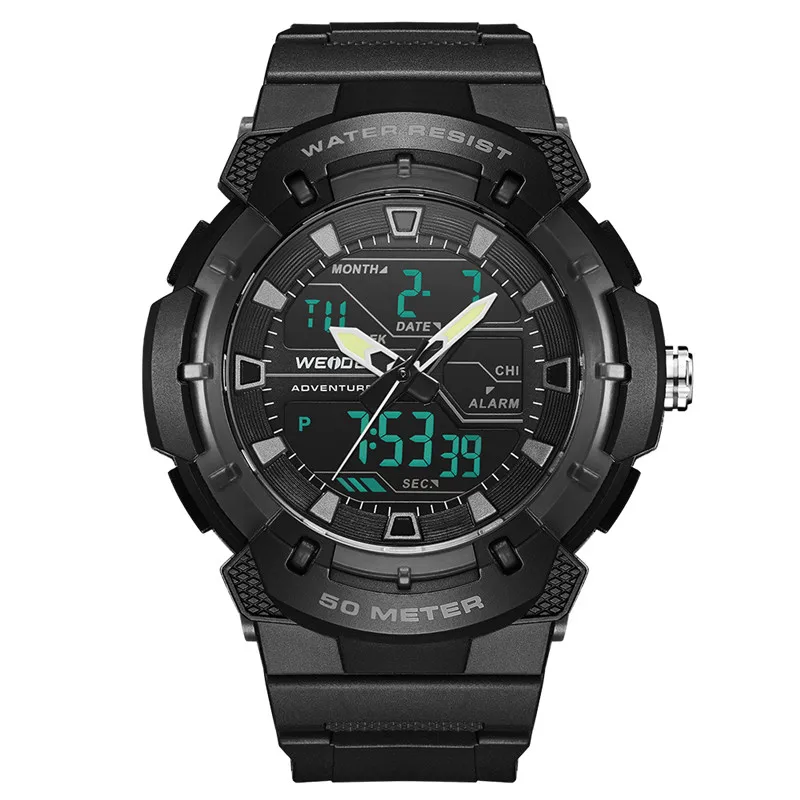 WEIDE военные мужские спортивные часы кварцевые часы мужские спортивные цифровые наручные часы армейские часы 50 метров Водонепроницаемость Eloj Hombre - Цвет: WA3J8008-7C