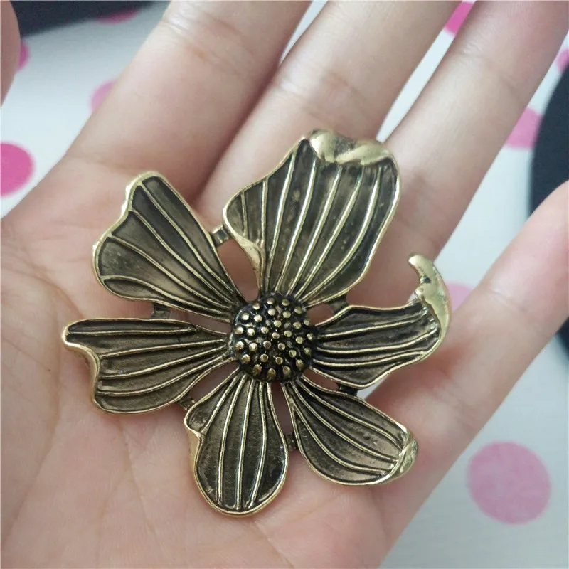 5 шт. женские винтажные подвески в виде цветка 50 Х54 мм|antique bronze pendant|large jewelry pendantslarge