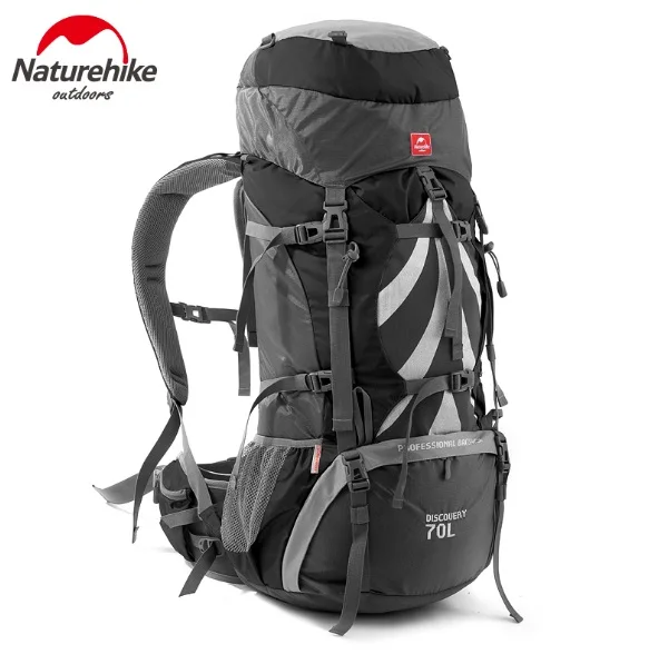NatureHike Фабрика магазин 70+ 5L открытый альпинистские спортивные рюкзаки профессиональный альпинизм Водонепроницаемые рюкзаки - Цвет: Black Gray