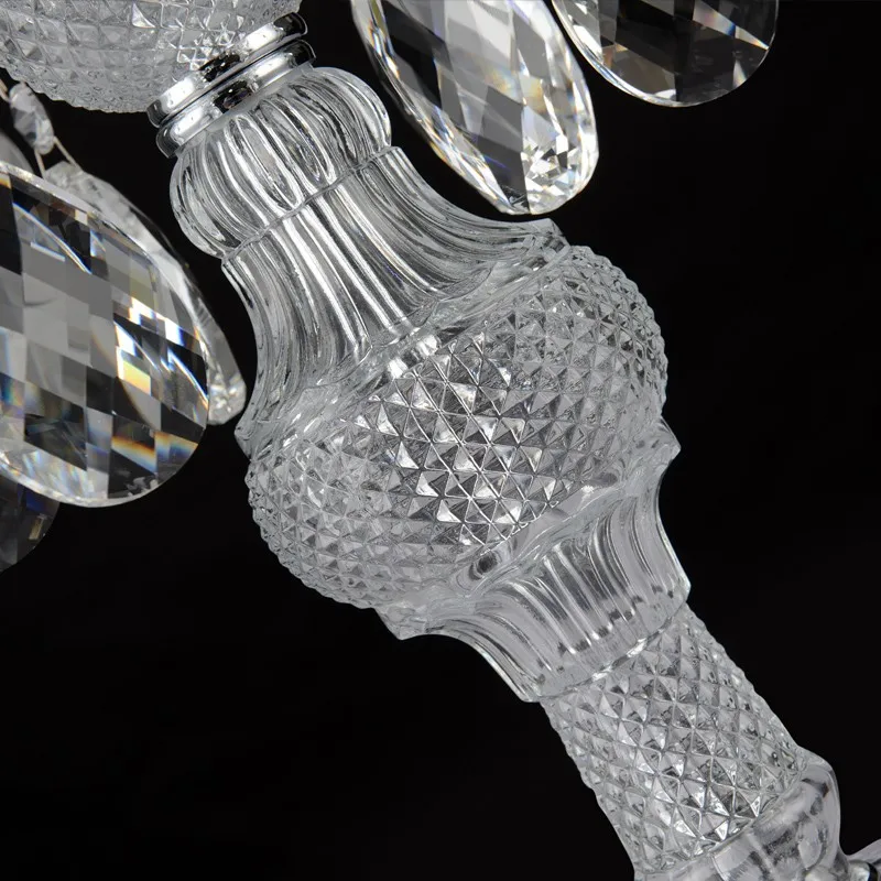 Хром 5 7 подсвечников свадебная стеклянная настольная лампа абажур прозрачные