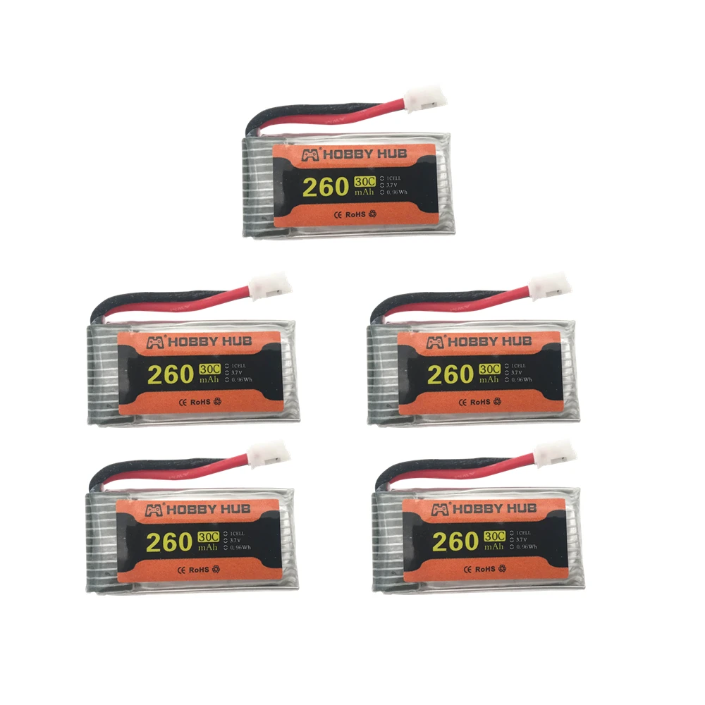 Фиолетовый Батарея для H36 батарея 3,7 V 260mAh для Eachine E010 E011 E012 E013 Furibee F36 RC Квадрокоптер части 3,7 v Lipo батарея - Цвет: Фиолетовый