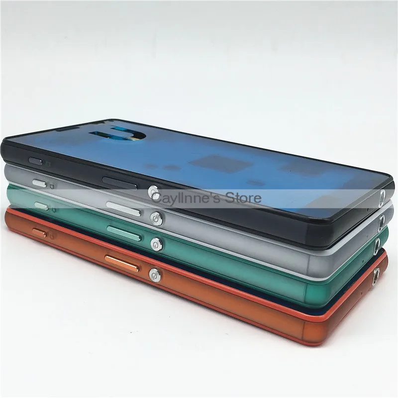 Новая ЖК средняя рамка для sony Xperia Z3 Compact Mini M55W средняя рамка Корпус рамка+ кнопка, клавиша питания запасные части