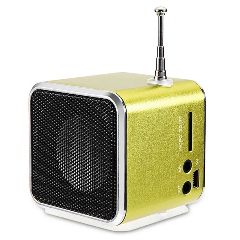 Outdoor Portable TD-V26 Digital FM Radio Speaker Mini Receiver With LCD Stereo Loudspeaker Support Micro TF Card | Электроника
