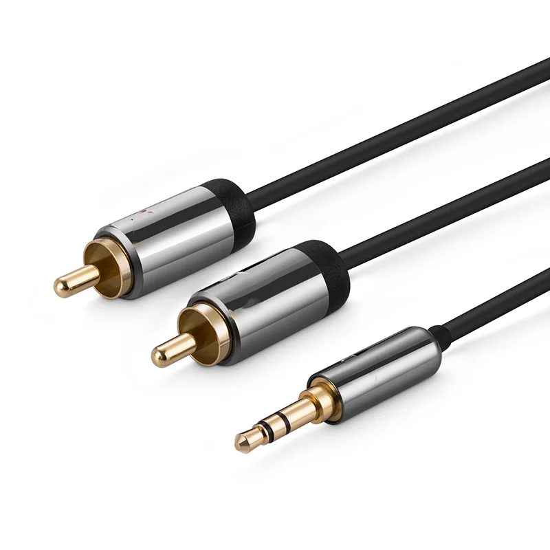 WinAqum Aux аудио 3 5 мм стерео штекер в 2 RCA Jack Y сплиттер кабель для ПК MP3 смартфона