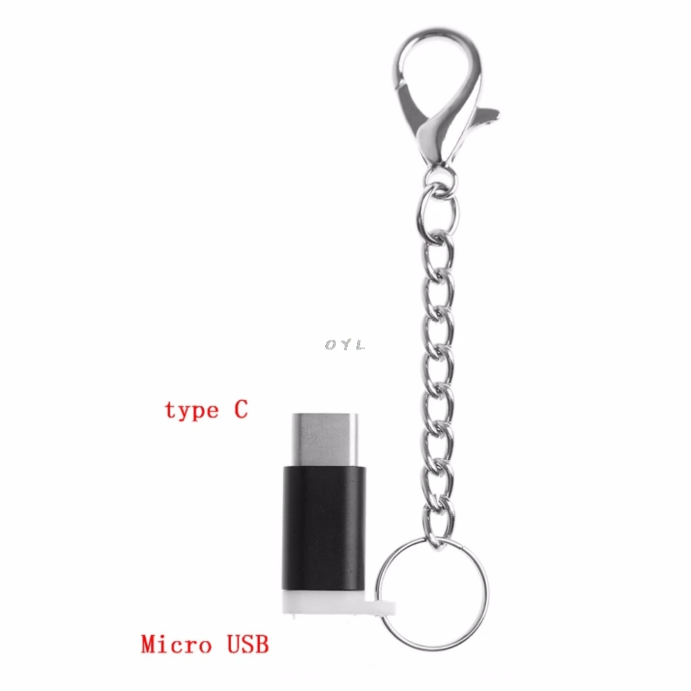 USB-C USB 3 1 Type C папа к Micro Женский адаптер с анти-потеря брелок для Android телефона ПК LG
