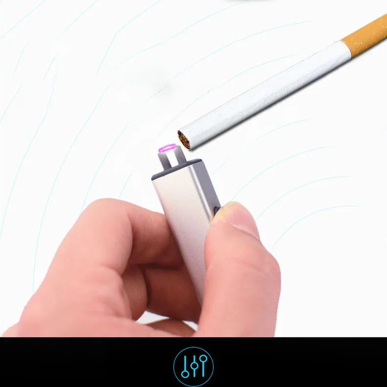 Креативные перезаряжаемые тонкие мини портативные электрические зажигалки USB