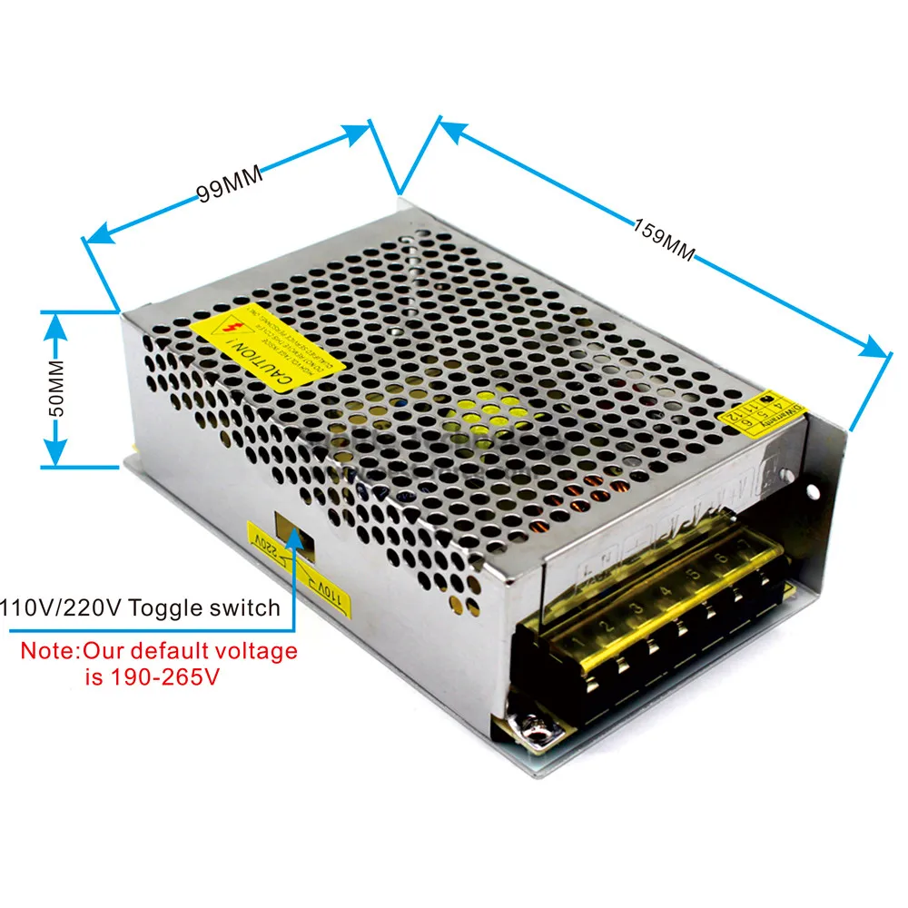 Регулируемый 36V 4.2A 150W импульсный источник питания 110V 220V AC к Dc36v для CNC CCTV 3D принтер