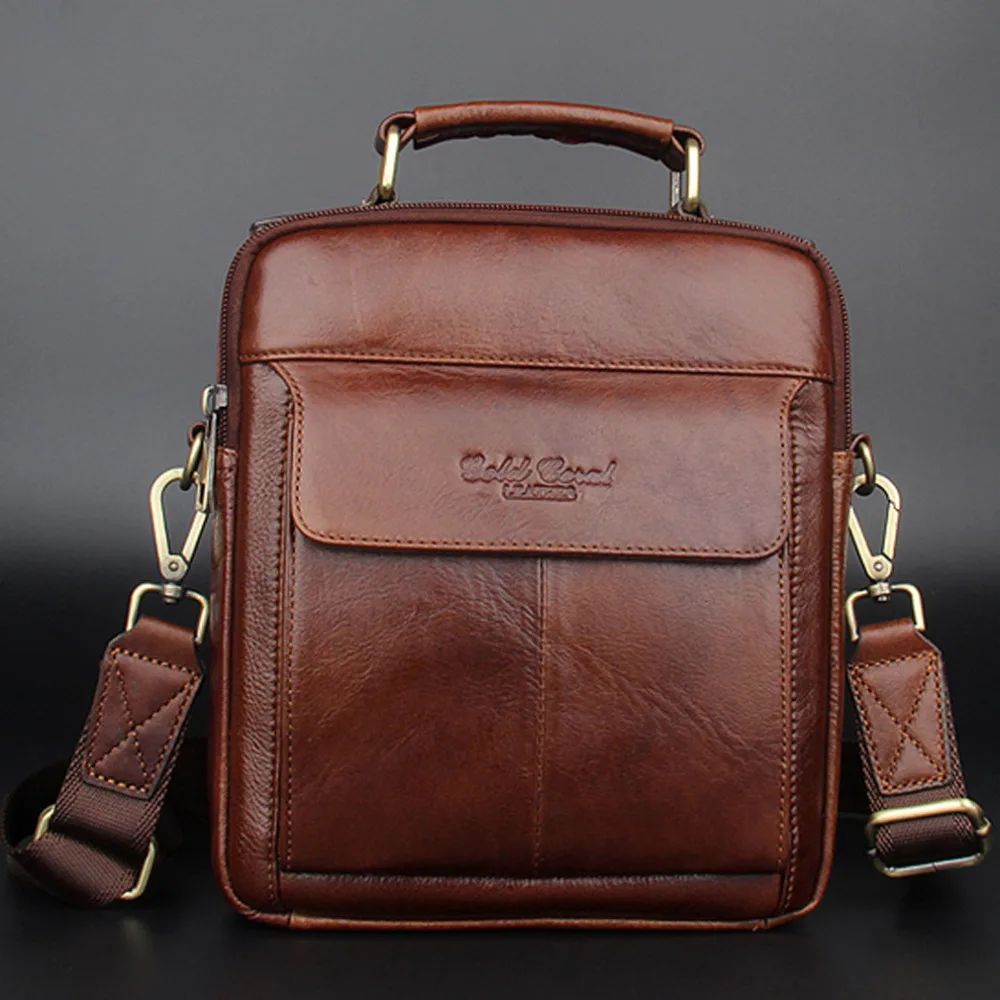 

Hot sale men's messenger bags genuine leather handbags Famous brand men fashion casual shoulder bags Handbags