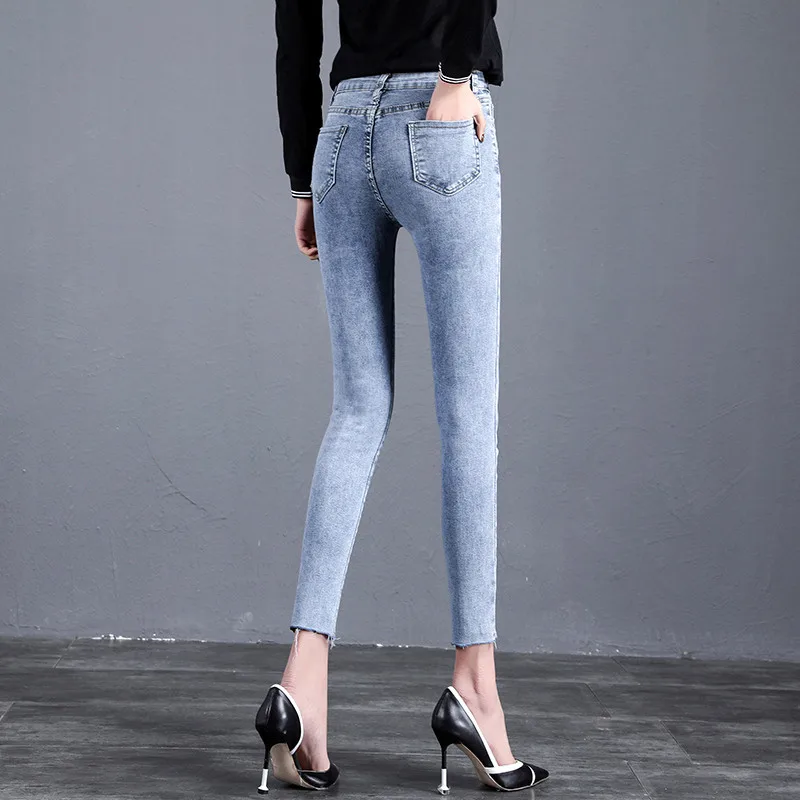 Hodisytian весенние модные женские джинсы облегающие высокая талия Boyfriend Jegging