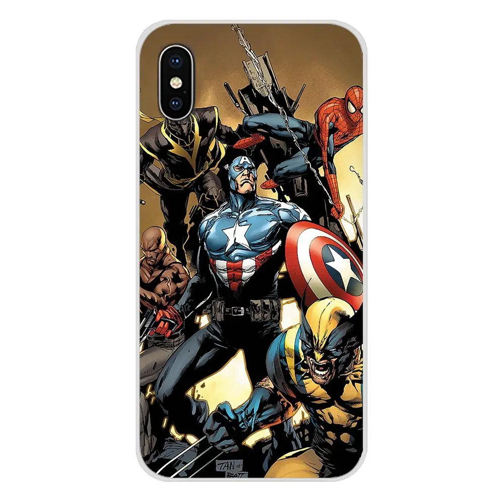 Прозрачный чехол из ТПУ для Samsung Galaxy J1 J2 J3 J4 J5 J6 J7 J8 Plus 2018 Prime 2015 2016 2017 Marvel Superheroes Avengers