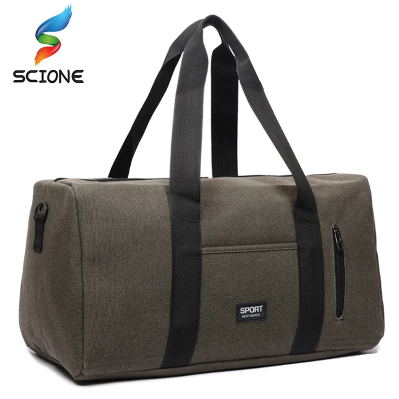 Hot Outdoor Top Canvas Sport Training Gym Bags Men Woman Fitness Bag Durable Multifunction Travel Handbag Sporting Tote For Male