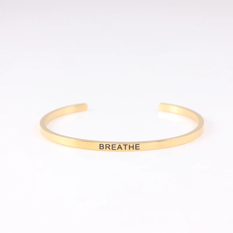 Dream Believe браслет из нержавеющей стали 316L золотого цвета с положительной