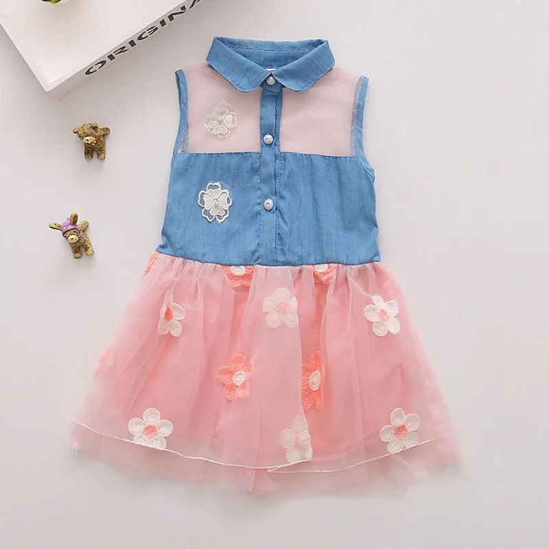 2019 Floral Baby Girl Dress Birthday Party Summer Princess Girls Clothes Sleeveless Lace Dresses Tutu | Детская одежда и обувь