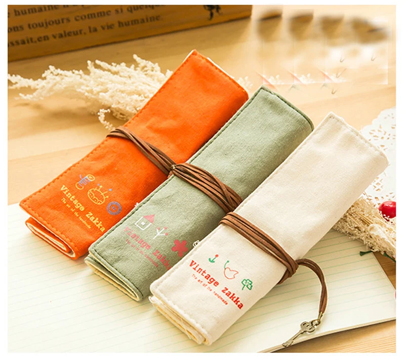 1 шт. 20х5 см большая вместимость креативный милый Простой Холст рулонный занавес