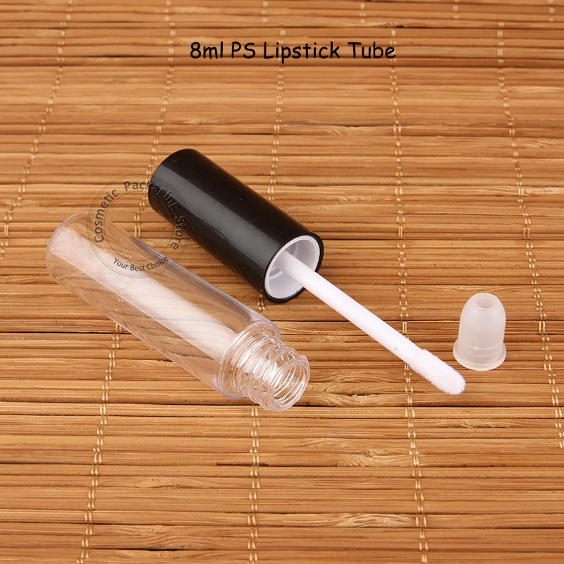 300 шт./лот оптовая продажа 8 мл PS блеск для губ пластиковая трубка пустая косметика