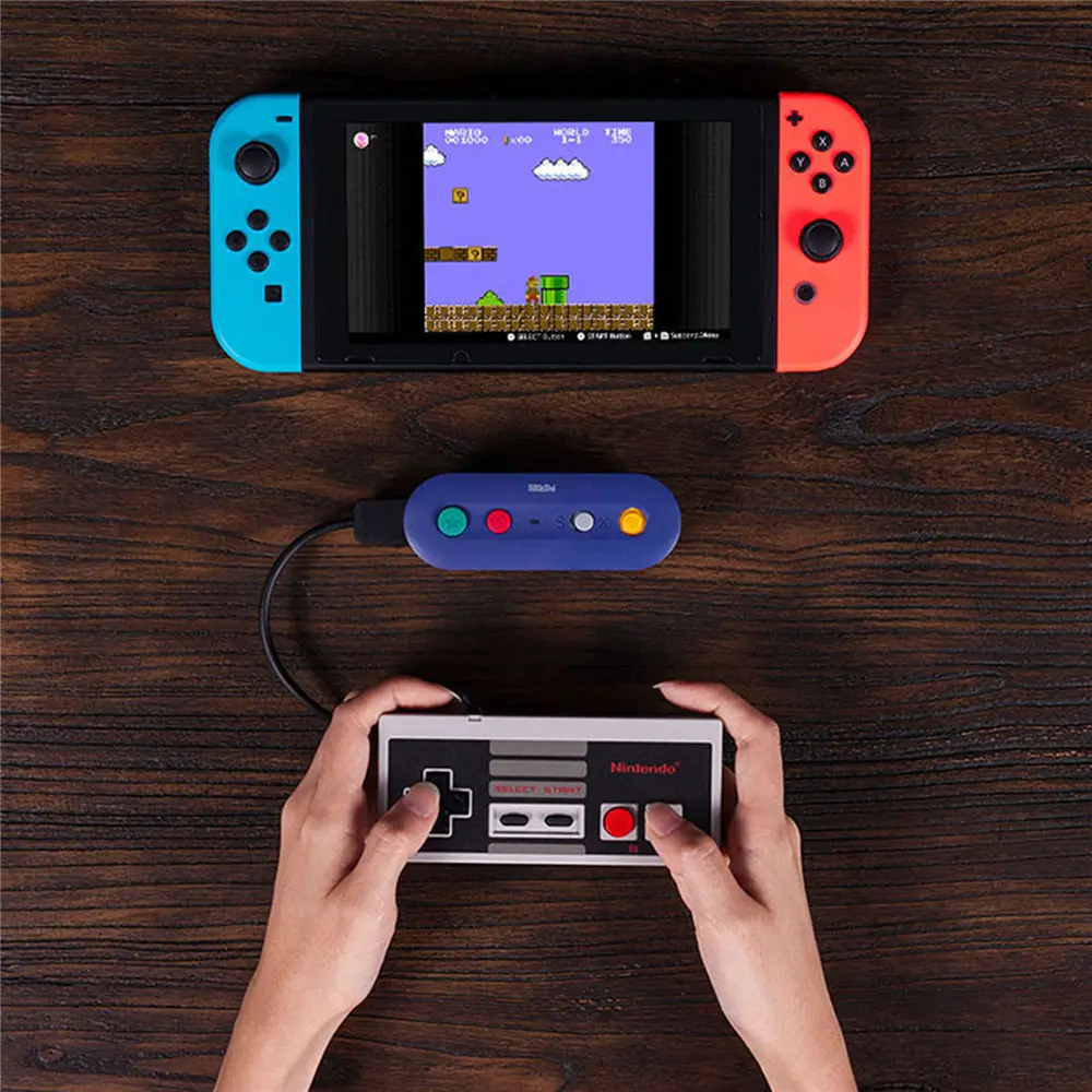 Геймпад 8bitdo Gbros Bluetooth Беспроводной адаптер с USB кабелем для NGC/WII/SNES NS переключатель