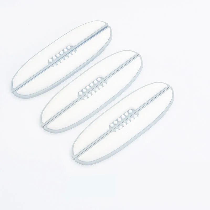 White 6pcs Защита кромок двери автомобиля Silane, накладка на зеркало автомобиля, защита Бампера, авто протектор, универсальная Настройка гаража, наклейка на царапины, полоса - Цвет: White 6pcs