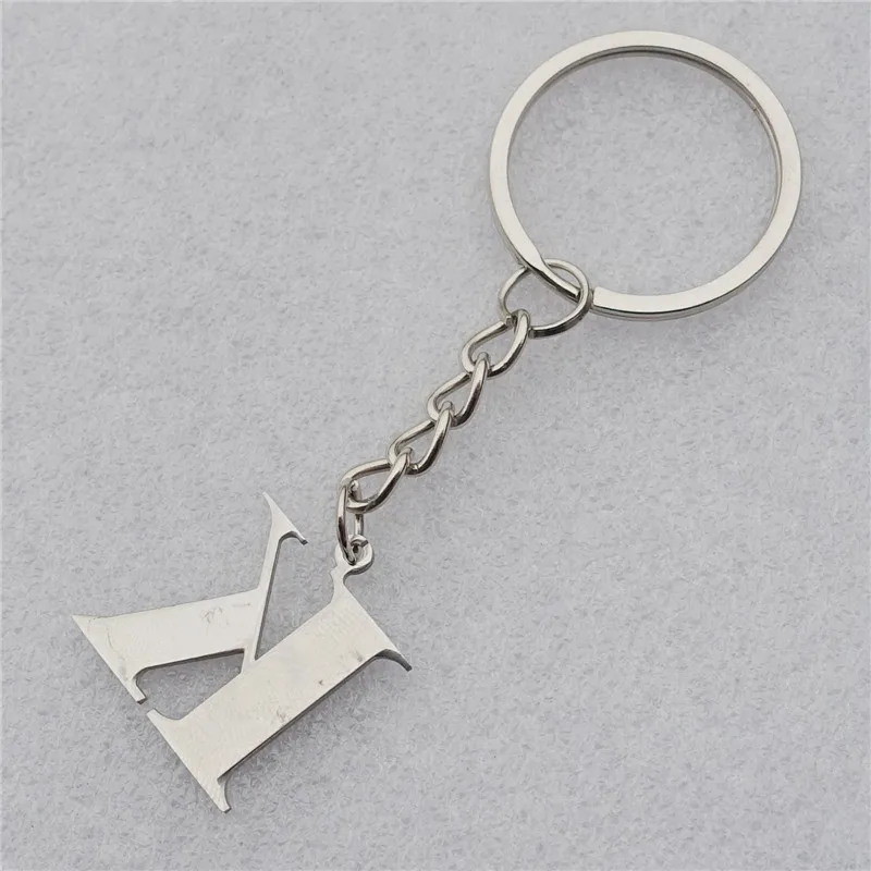 2 шт./лот модный мужской брелок с буквами из нержавеющей стали алфавит K женские